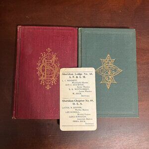 This is a set of 2 Eastern Star books, one from 1914 and one from 1929. The 1914